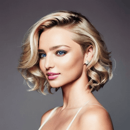 Short Curly Blonde Hairstyle AI avatar/profile picture for women